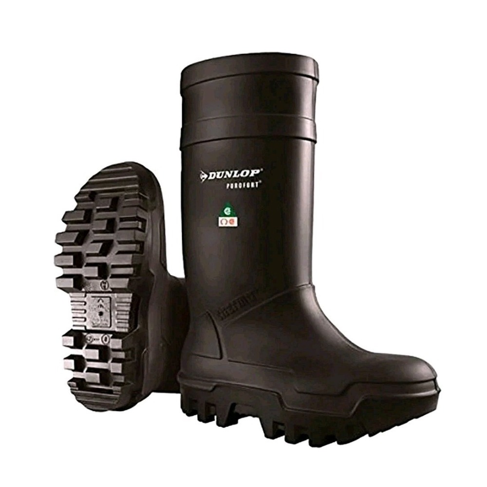 Dunlop Purofort Thermo full‎ Safety Men's Knee Boots Black Size 10